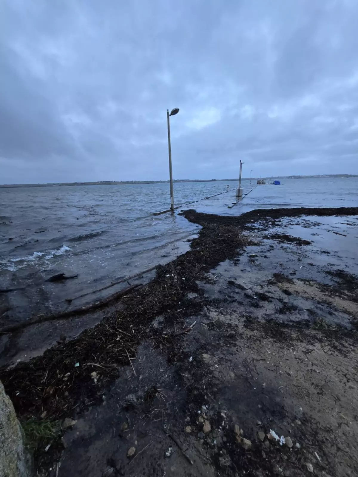 Grande marée au port de Carantec