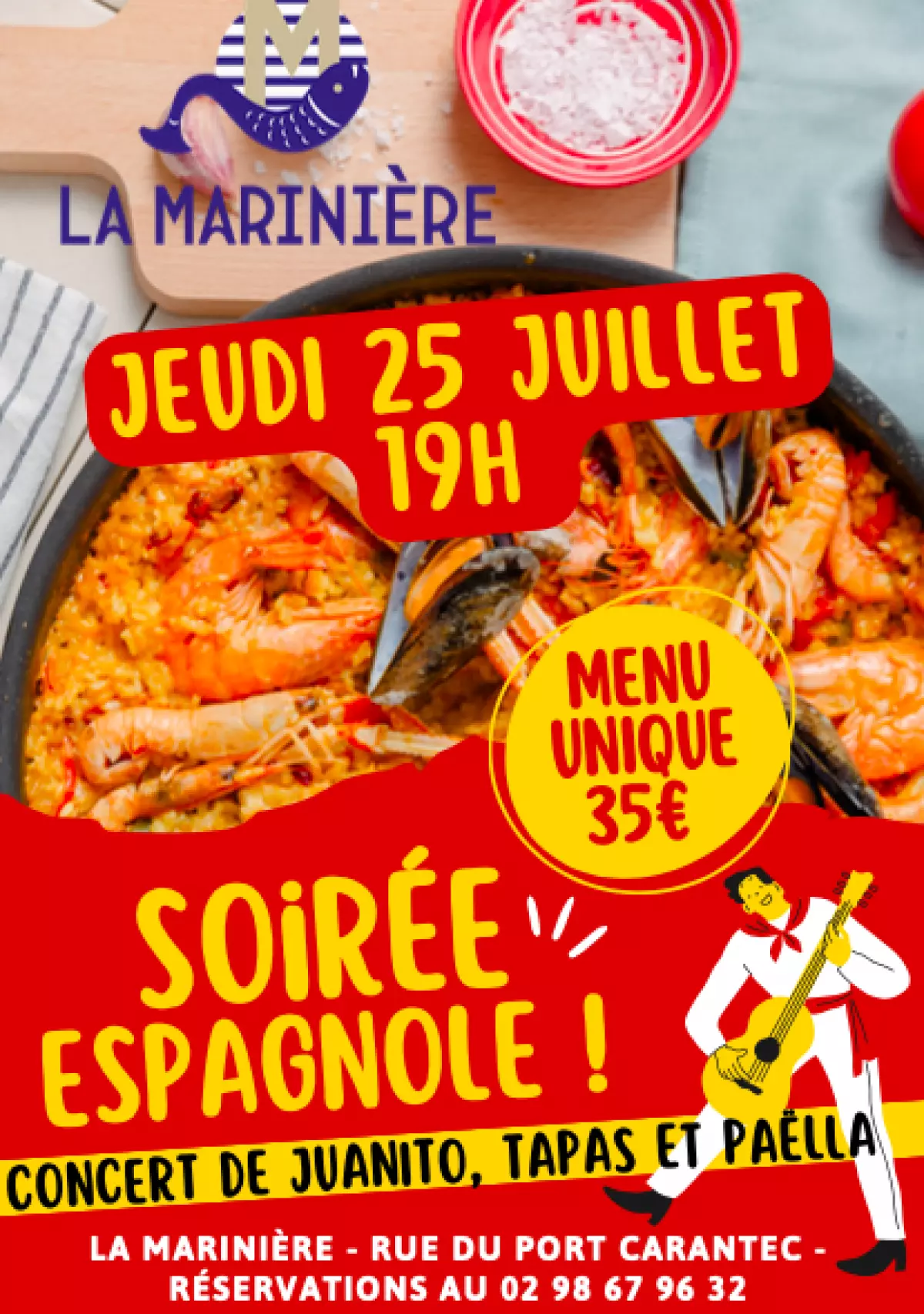 Soirée Espagnole à La Marinière Carantec