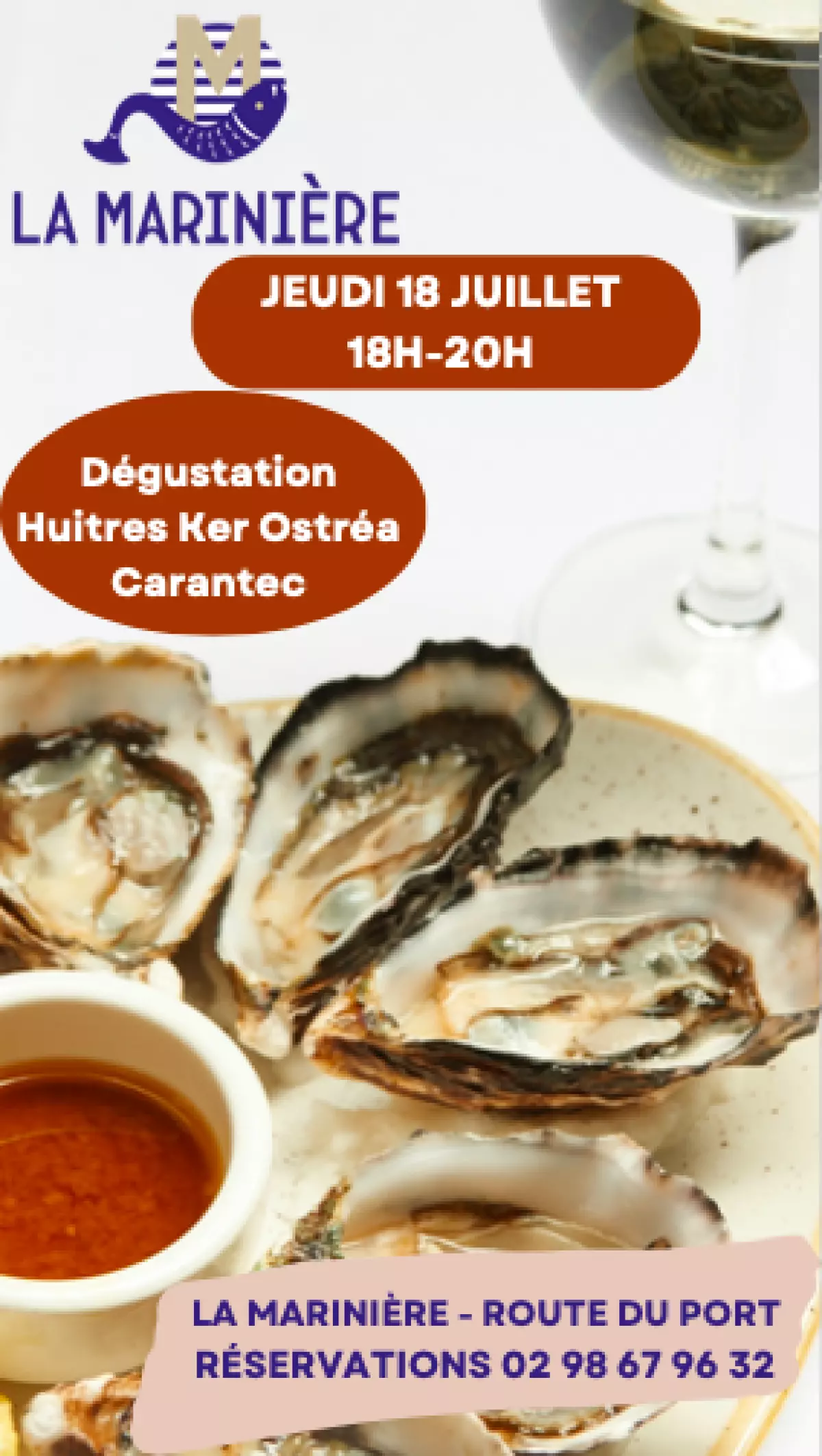 Soirée Dégustation d'huitres à La Marinière Carantec
